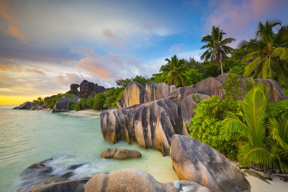 Anse源D'Argent Beach，La Digue，塞舌尔群岛