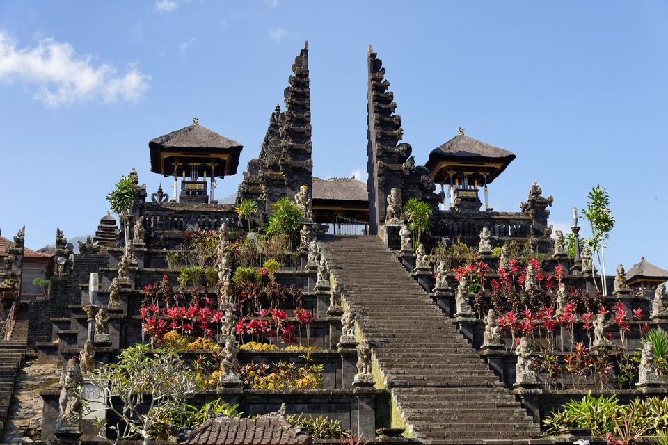 Pura Besakih楼梯，巴厘岛