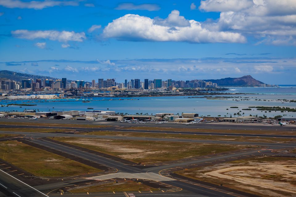 檀香山国际机场鸟瞰图