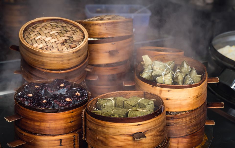 用竹子蒸的中国传统食物