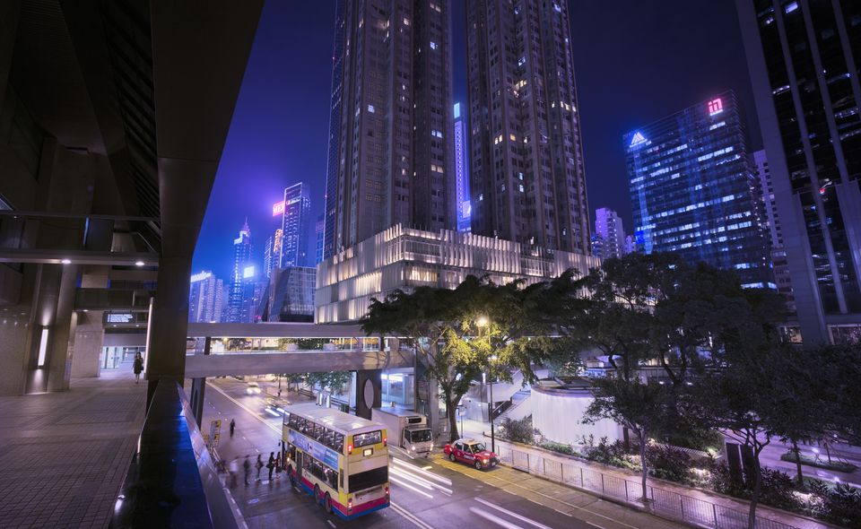 香港湾仔区，夜晚