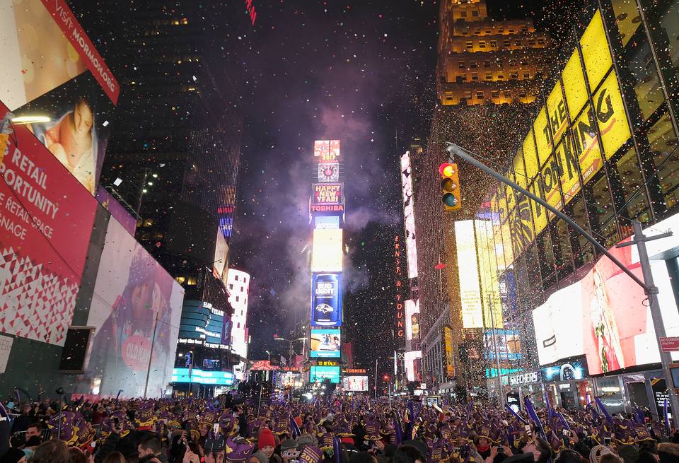 新年前夜在时代广场