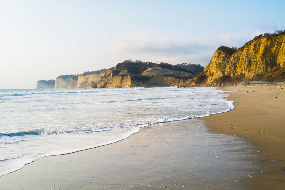 Canoa，厄瓜多尔村的海滩