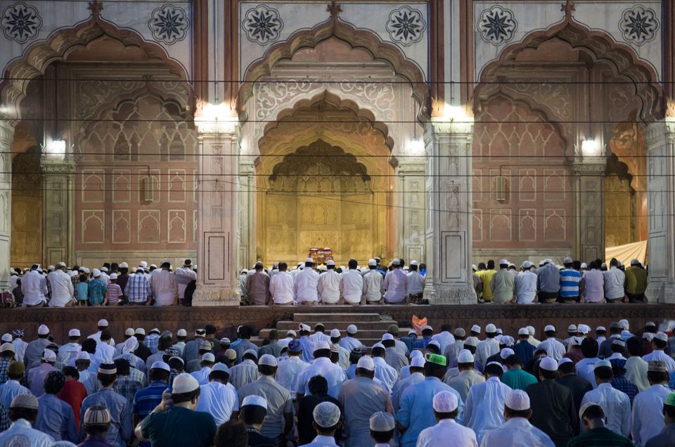 斋月或斋月祈祷在Jama Masjid。