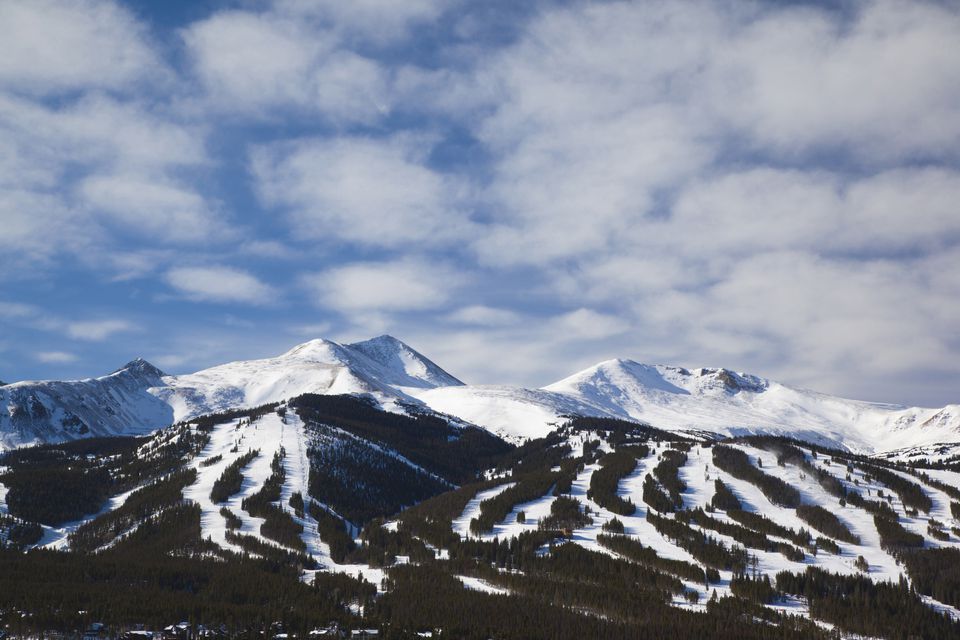 美国科罗拉多州布雷肯里奇（Breckenridge）十英里山脉的风景景观