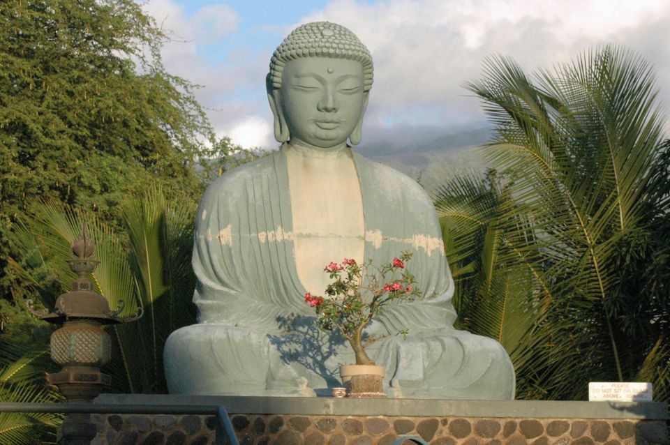 Lahaina Jodo Mission在历史悠久的拉海纳，毛伊岛的伟大佛