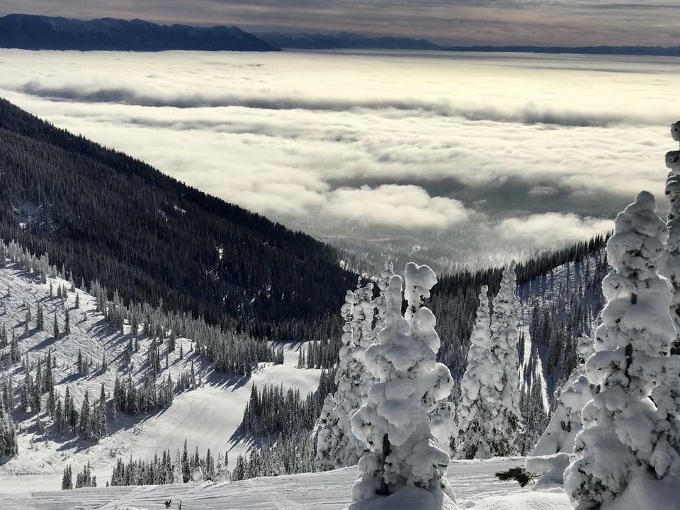 在白鲑山度假村的滑雪景色