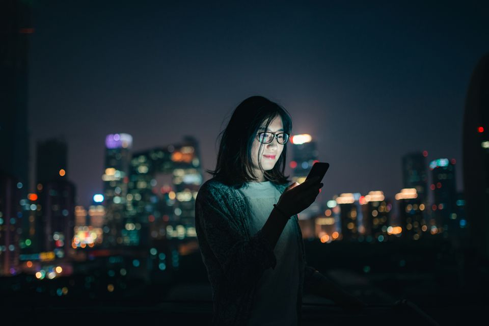 在夜间通过Wifi连接手机